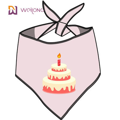 생일 복장 액세서리 파티 용품을위한 컵케익 패턴 애완 동물 반다나