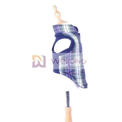 크리스마스 격자 무늬 개 재킷 2*2 RIB 좋은 탄성 오프닝 지퍼가 달린 개 코트