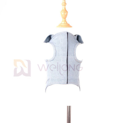 개 고양이를 위한 봄 여름 애완 동물 코트 블루 빈티지 세척 애완 동물 데님 재킷