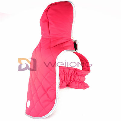 Taslan Quilting Patch Hoodie Reflective Dog Jacket Velcro Opening Pet Hoodie