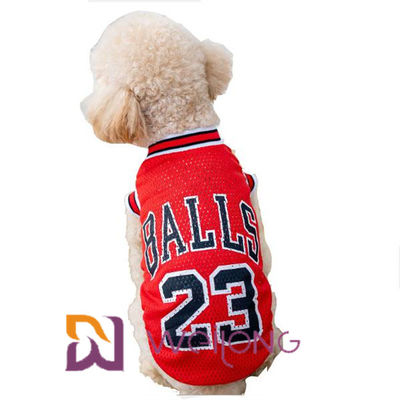 사용자 정의 인쇄 번호 메쉬 애완 동물 티셔츠 Nba 애완 동물 의복 저지