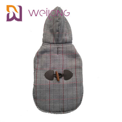 Houndstooth 브러시 트리코 맞춤형 개 후드 겨울 따뜻한 BSCI 강아지 까마귀 유지