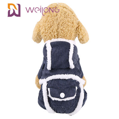 BSCI 100% 폴리 코듀로이 애완 동물 잠옷 가을 겨울