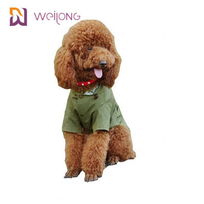 봄 고양이 바람 애완 동물 코트 스냅 오픈 코튼 트윌 도그 트렌치 코트