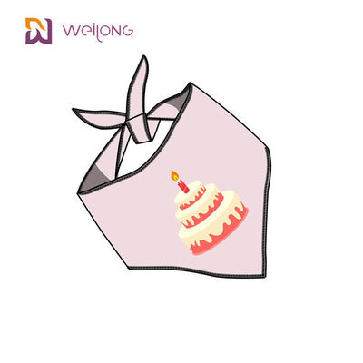 생일 복장 액세서리 파티 용품을위한 컵케익 패턴 애완 동물 반다나